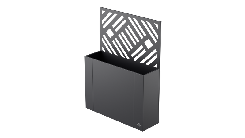 Aiuola rialzata Manarola con schermo privacy in metallo