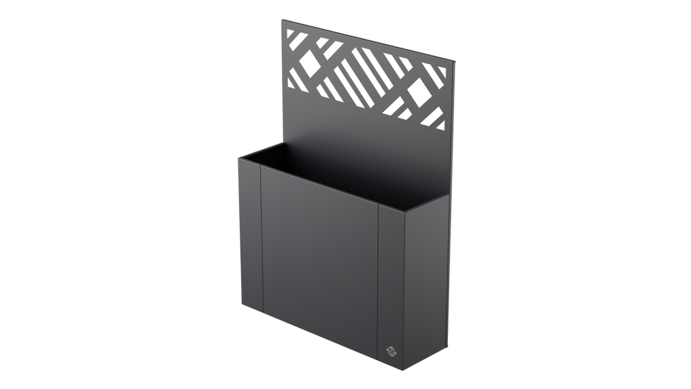 Aiuola rialzata Manarola con schermo privacy in metallo Aiuola rialzata Manarola con schermo privacy in metallo