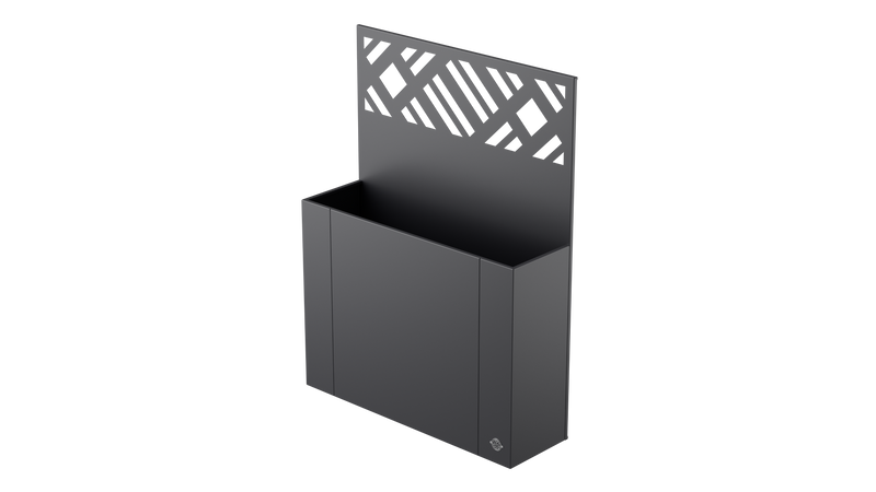 Aiuola rialzata Manarola con schermo privacy in metallo