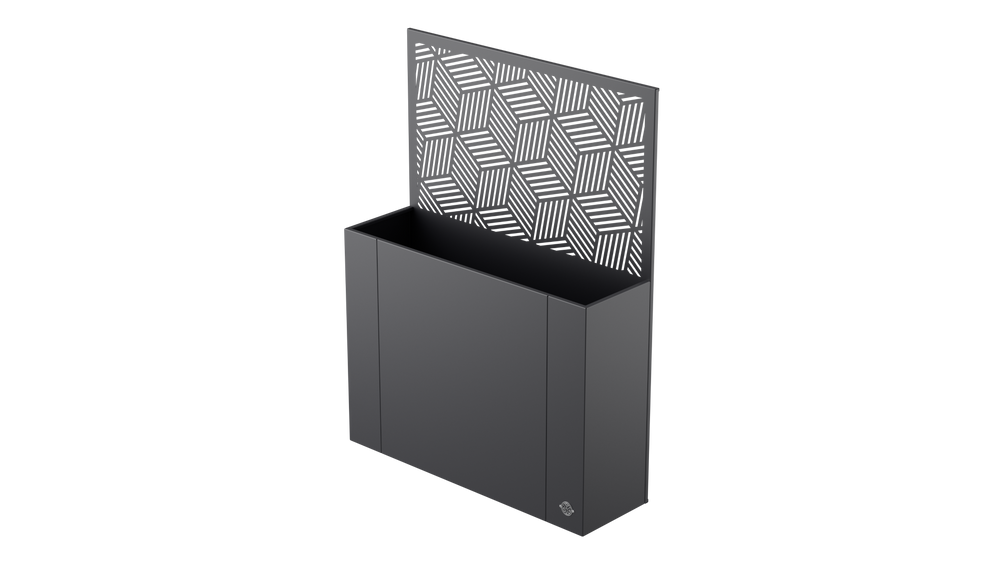 Aiuola rialzata Manarola con schermo privacy in metallo Aiuola rialzata Manarola con schermo privacy in metallo