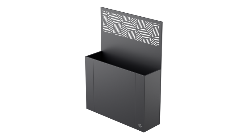 Aiuola rialzata Manarola con schermo privacy in metallo