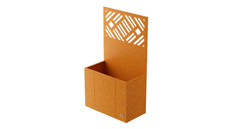 Aiuola rialzata Monterosso con schermo privacy in acciaio Corten