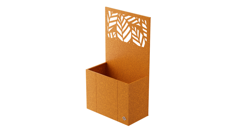 Aiuola rialzata Monterosso con schermo privacy in acciaio Corten