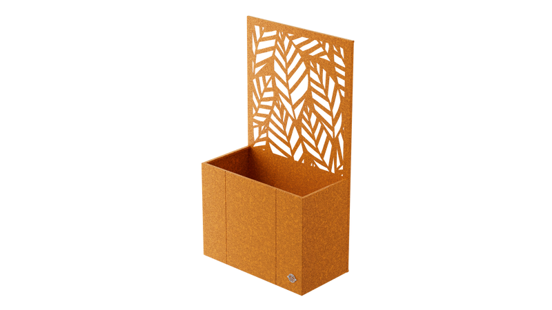 Aiuola rialzata Monterosso con schermo privacy in acciaio Corten