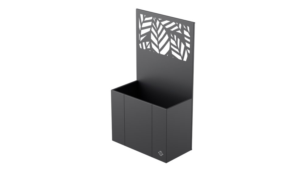 Aiuola rialzata Monterosso con schermo privacy in metallo Aiuola rialzata Monterosso con schermo privacy in metallo