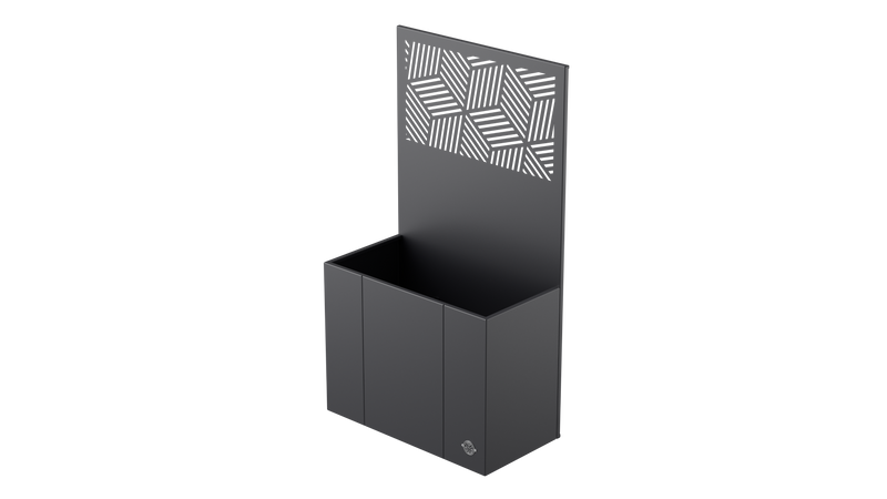 Aiuola rialzata Monterosso con schermo privacy in metallo