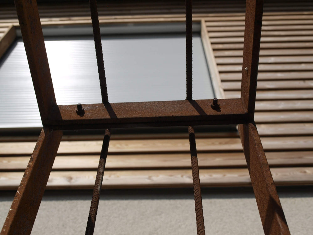 Eckiger Rosenbogen Savona unbeschichtet Detailaufnahme Eckiger Rosenbogen Savona unbeschichtet Detailaufnahme