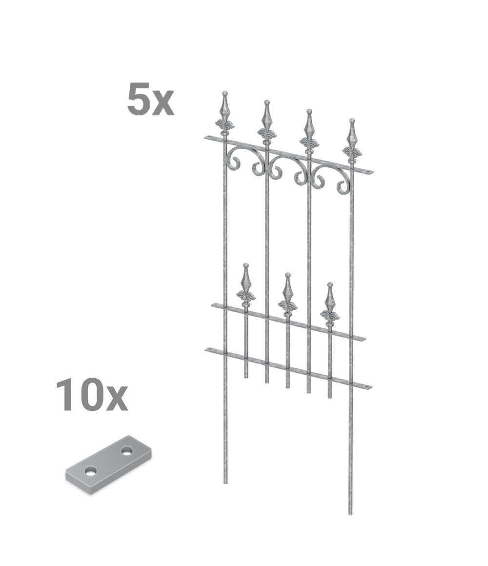 Set recinzione decorativa per giardino Lucca Set recinzione decorativa per giardino Lucca