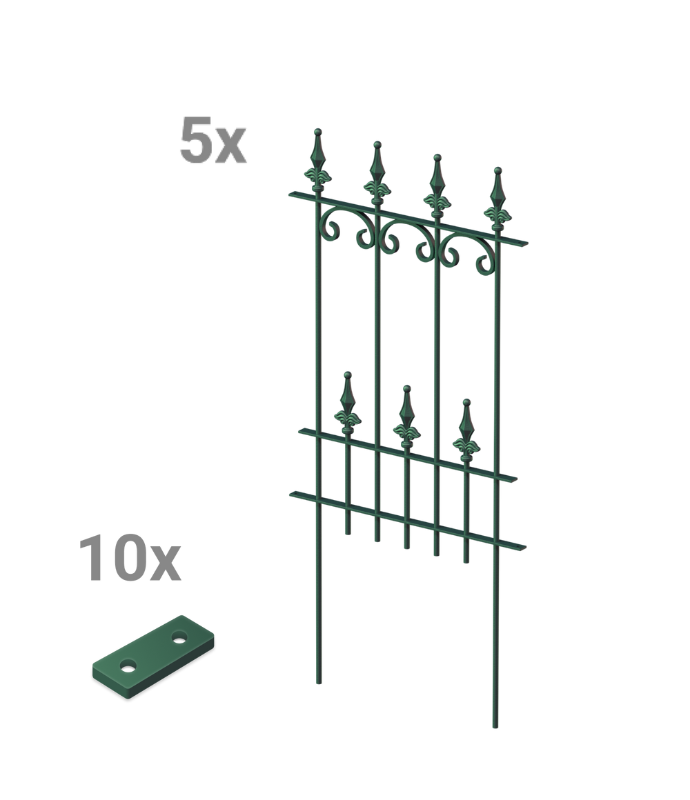 Set recinzione decorativa per giardino Lucca Set recinzione decorativa per giardino Lucca
