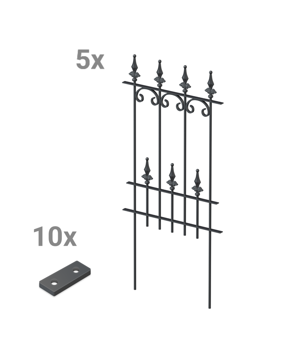 Set recinzione decorativa per giardino Lucca Set recinzione decorativa per giardino Lucca