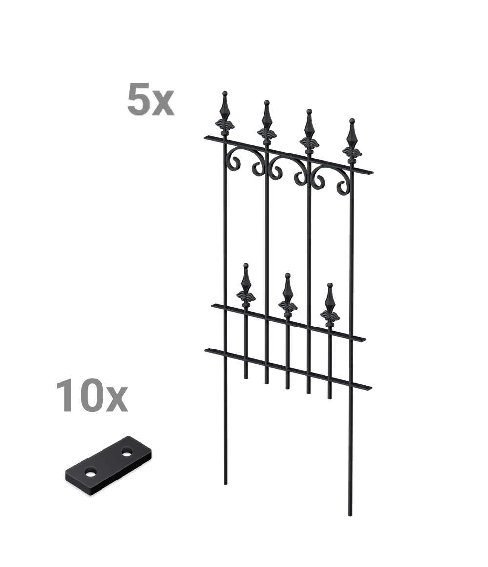 Set recinzione decorativa per giardino Lucca Set recinzione decorativa per giardino Lucca