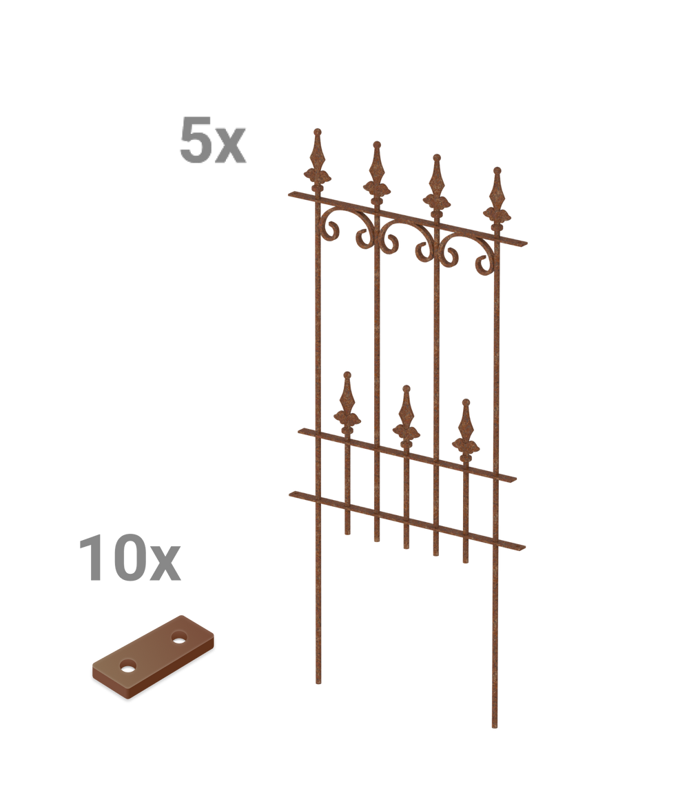 Set recinzione decorativa per giardino Lucca Set recinzione decorativa per giardino Lucca
