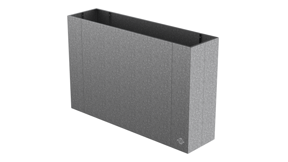 Hochbeet Manarola 40x136x100 cm in feuerverzinkt als 3D-Modell Hochbeet Manarola 40x136x100 cm in feuerverzinkt als 3D-Modell