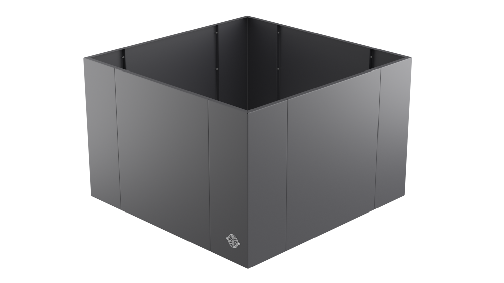 Hochbeet Monterosso 90x90x68 cm in pulverbeschichtet Anthrazit als 3D-Modell Hochbeet Monterosso 90x90x68 cm in pulverbeschichtet Anthrazit als 3D-Modell