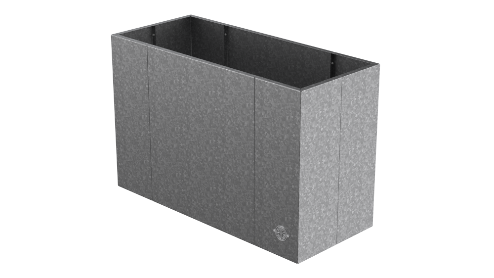 Hochbeet Monterosso 45x90x68cm als 3D-Modell | Feuerverzinkt Hochbeet Monterosso 45x90x68cm als 3D-Modell | Feuerverzinkt