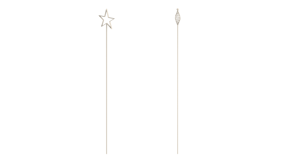 Rankstäbe Tissano und Vicenza im Set in pulverbeschichtet Sonderfarbe RAL 9001 Cremeweiß als 3D-Modell Rankstäbe Tissano und Vicenza im Set in pulverbeschichtet Sonderfarbe RAL 9001 Cremeweiß als 3D-Modell