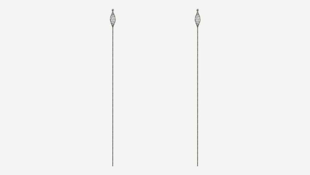 Gartenstecker Vicenza im Set in feuerverzinkt als 3D-Modell Gartenstecker Vicenza im Set in feuerverzinkt als 3D-Modell