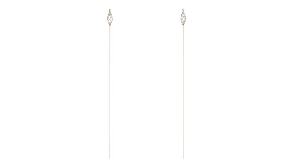 Rankstäbe Vicenza im Set in pulverbeschichtet Sonderfarbe RAL 9001 Cremeweiß als 3D-Modell Rankstäbe Vicenza im Set in pulverbeschichtet Sonderfarbe RAL 9001 Cremeweiß als 3D-Modell