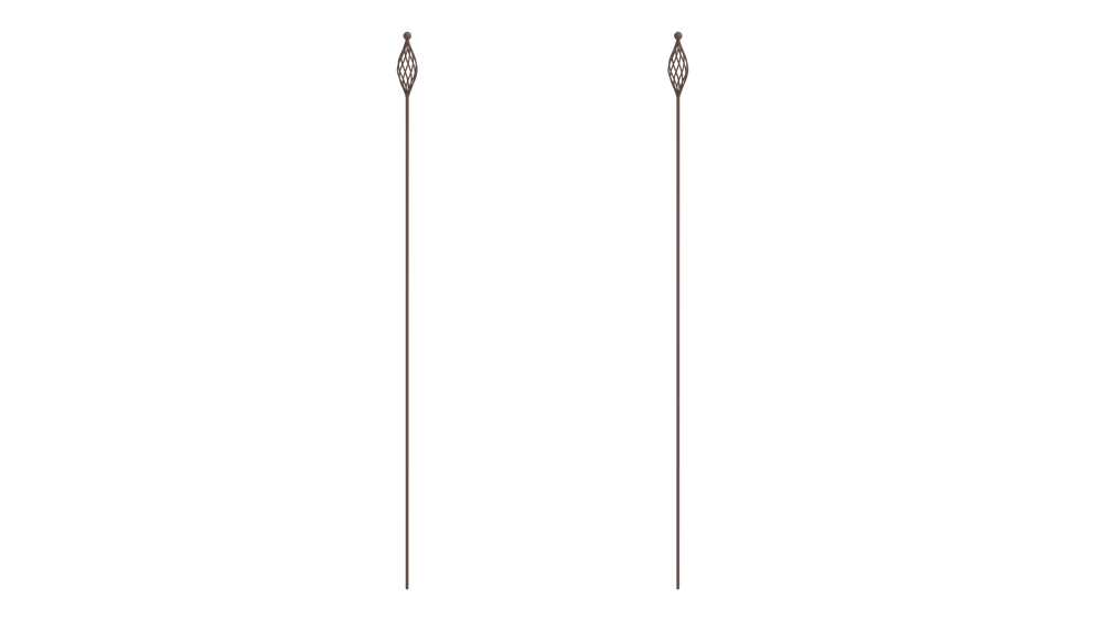 Rankstäbe Vicenza im Set in pulverbeschichtet Sonderfarbe RAL 8017 Schokobraun als 3D-Modell Rankstäbe Vicenza im Set in pulverbeschichtet Sonderfarbe RAL 8017 Schokobraun als 3D-Modell