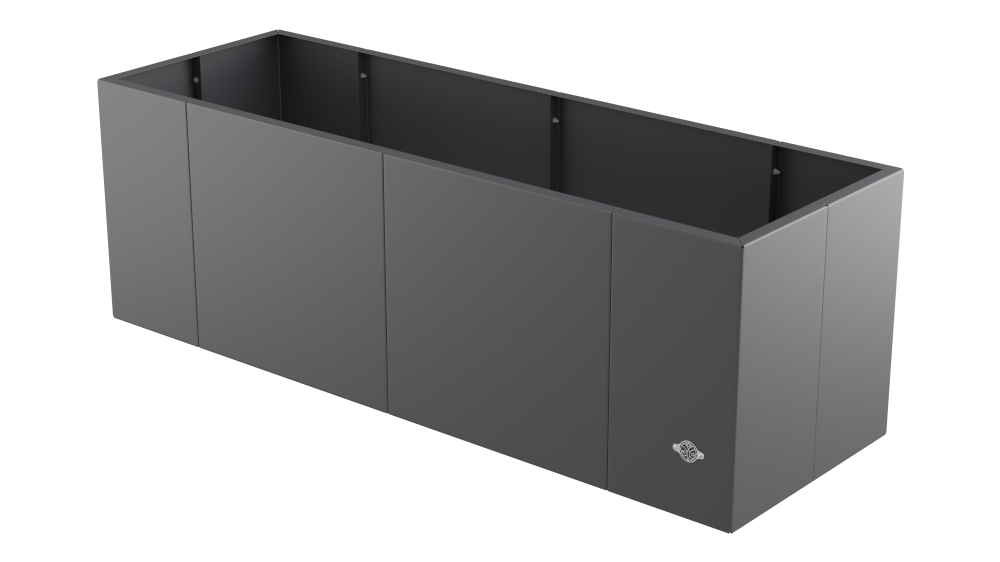 Pflanzkübel Vernazza 40x120x40 cm in pulverbeschichtet Anthrazit als 3D-Modell Pflanzkübel Vernazza 40x120x40 cm in pulverbeschichtet Anthrazit als 3D-Modell