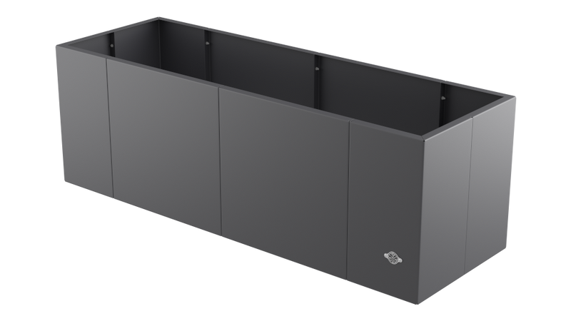 Pflanzkübel Vernazza 40x120x40 cm in pulverbeschichtet Anthrazit als 3D-Modell