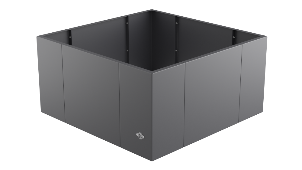 Pflanzkübel Vernazza 80x80x40 cm in pulverbeschichtet Anthrazit als 3D-Modell Pflanzkübel Vernazza 80x80x40 cm in pulverbeschichtet Anthrazit als 3D-Modell