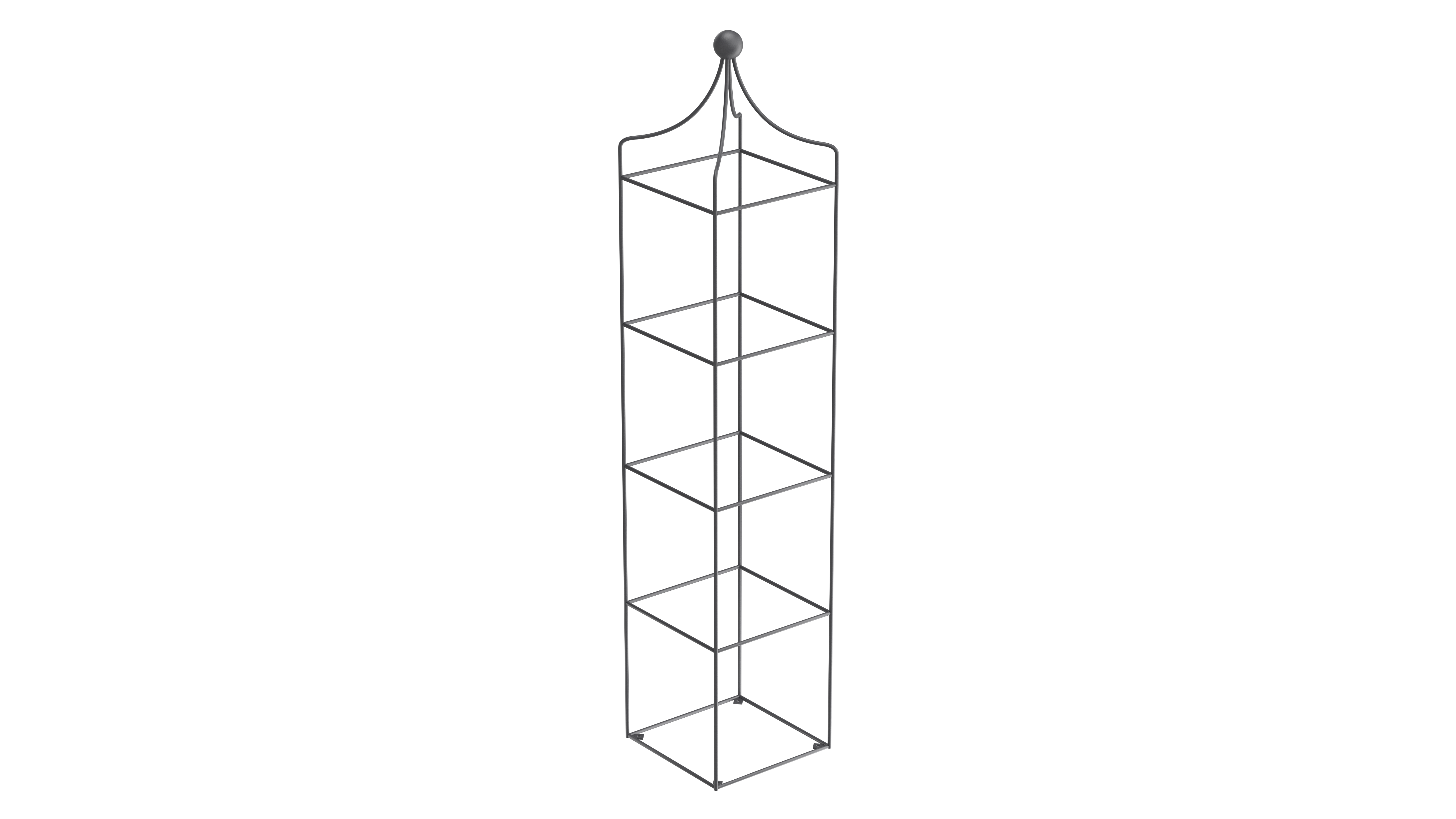Obelisk Catania gross in pulverbeschichtet Anthrazit als 3D-Modell
