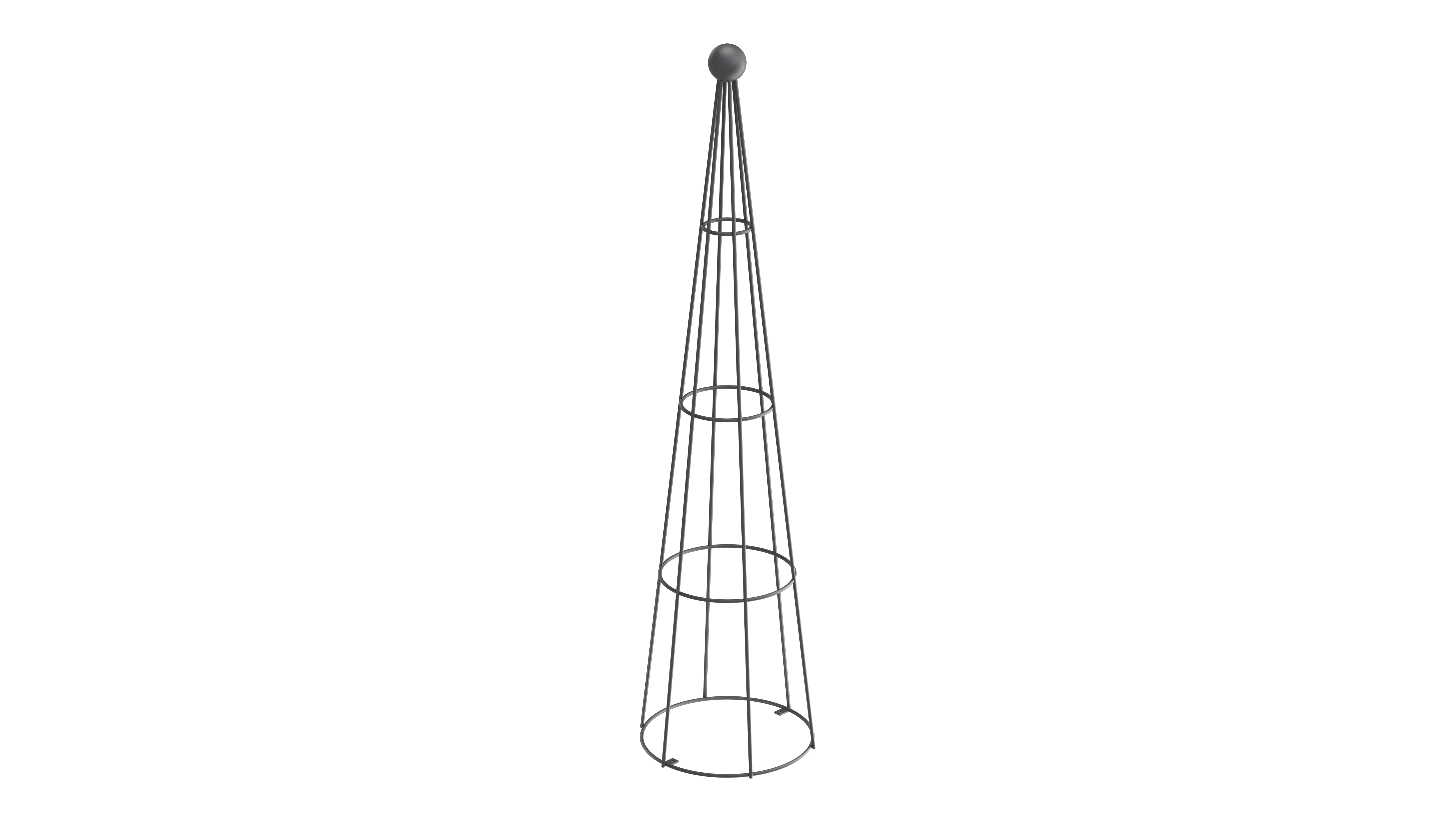 Obelisk Enna in pulverbeschichtet Anthrazit als 3D-Modell