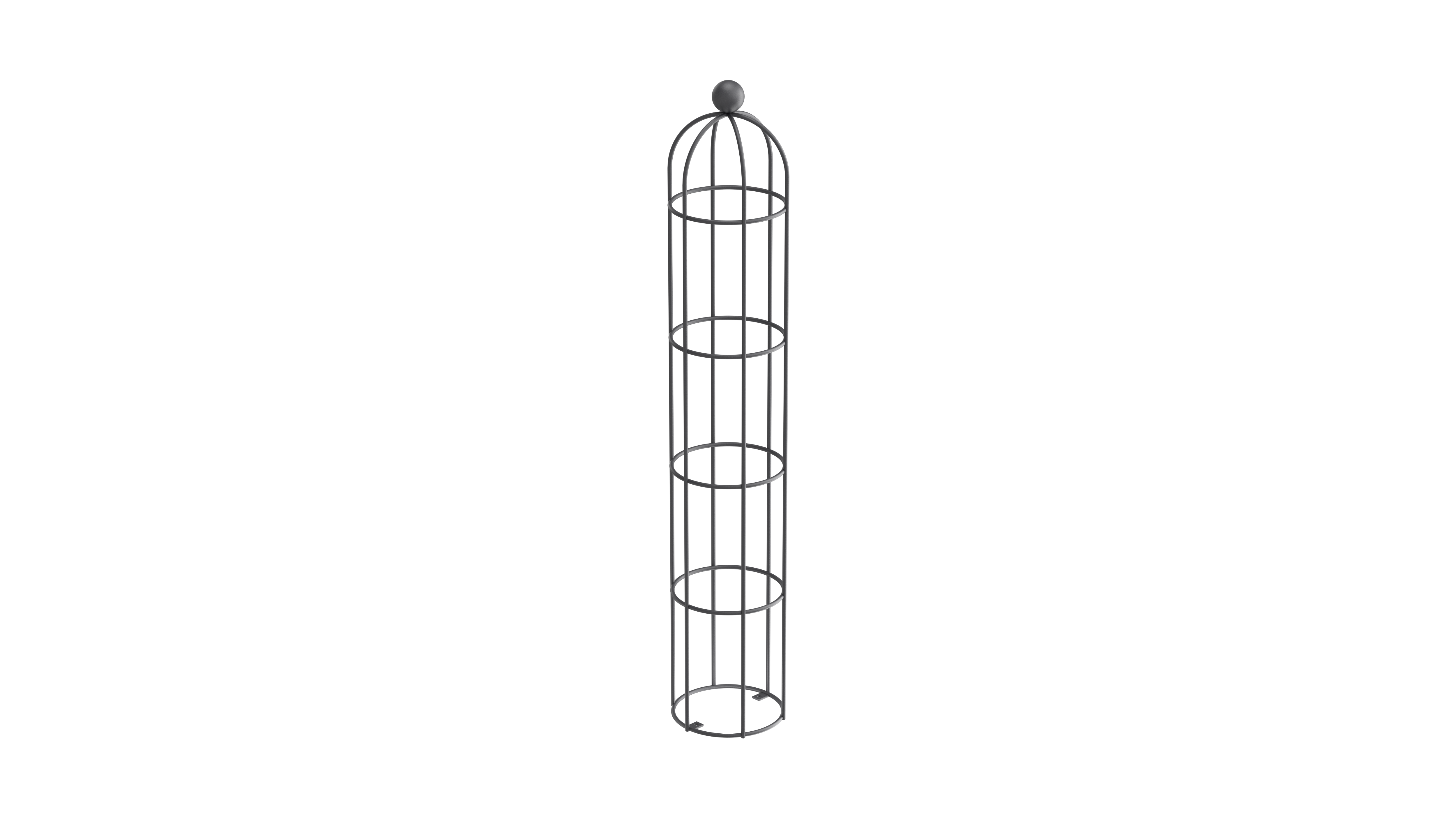 Obelisk Messina klein in pulverbeschichtet Anthrazit als 3D-Modell